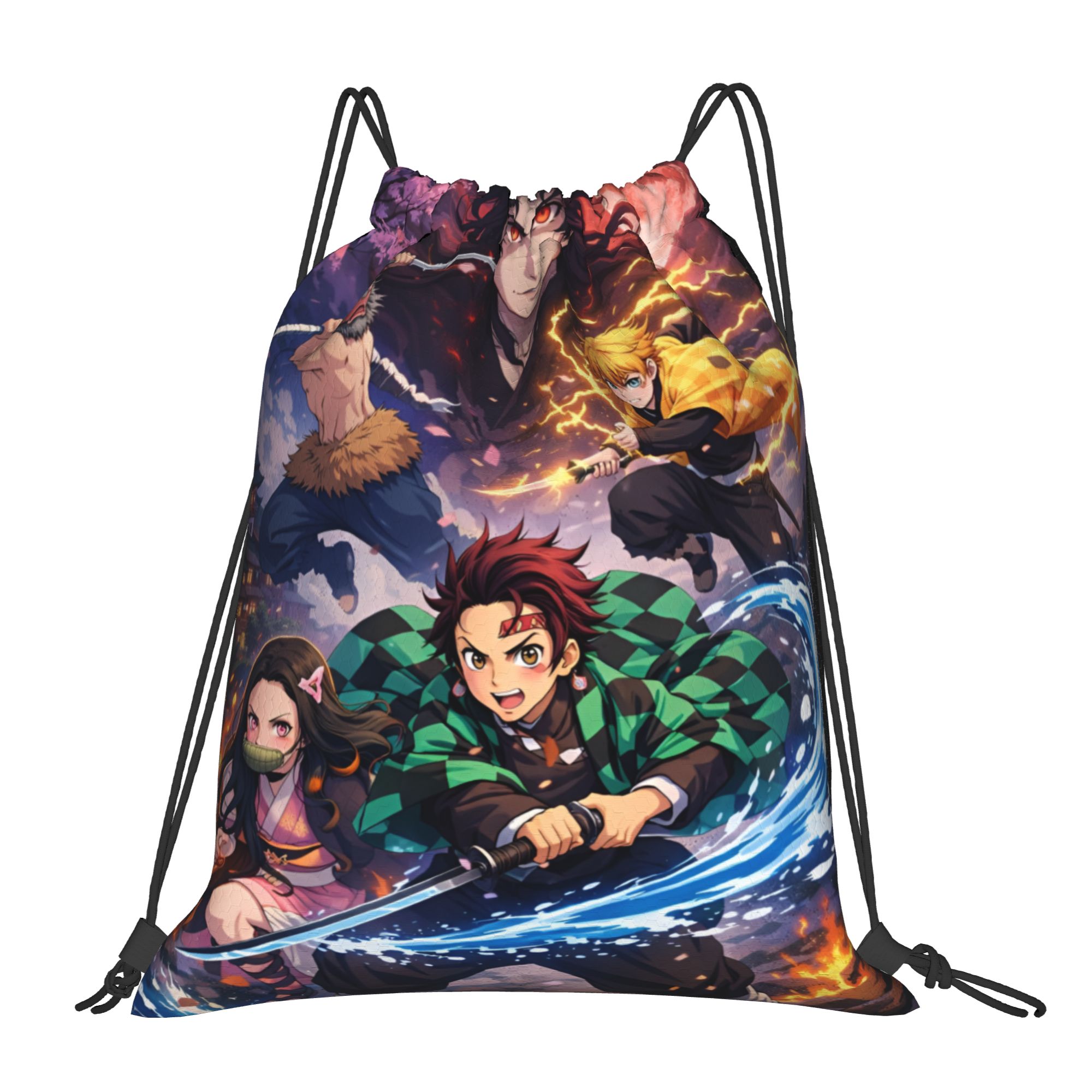 Drawstring Gym Bag - Custom D-Demons Slayers Drawstring Bags Women