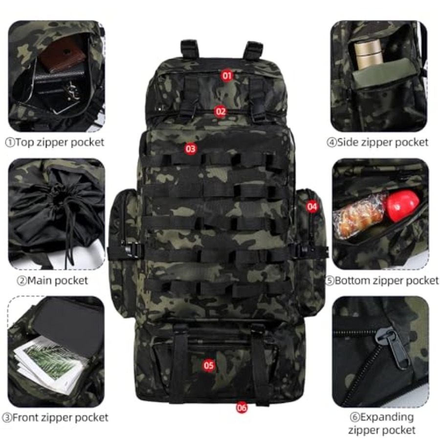 70L/100L Camping Hiking Backpa - Hiking Backpack Waterproof recensie en prijs