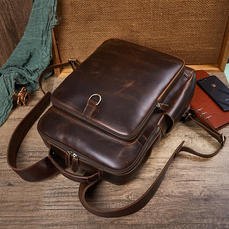 Men's Top Grain Waxed Leather  - Leather Backpack Vintage recensie en prijs