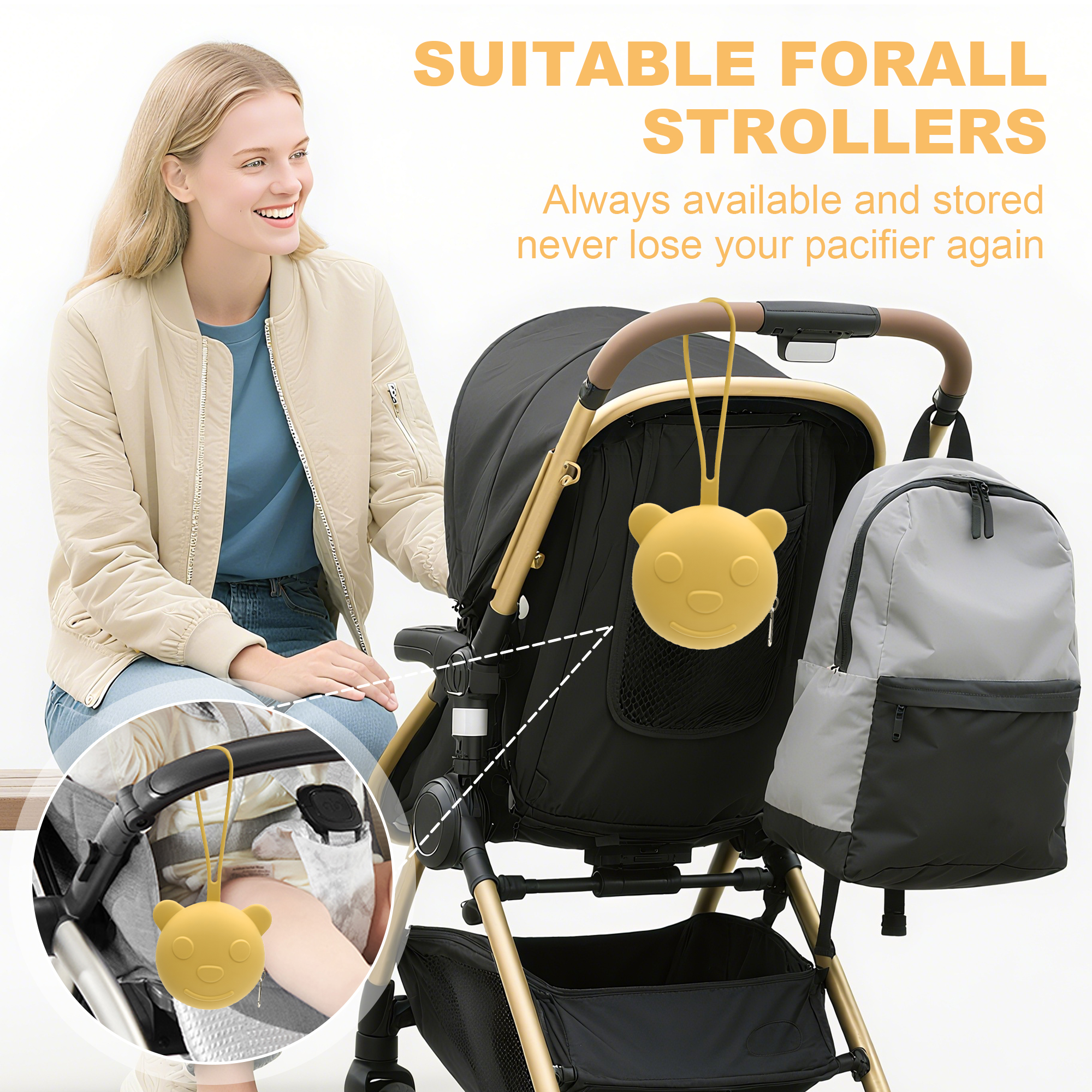 Portable silicone pacifier bag - Backpack Diaper Bag recensie en prijs