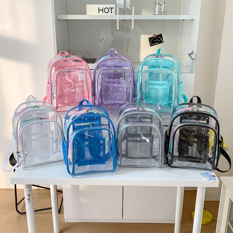 PVC Transparent Zipper Large C - Fashion Backpack Women recensie en prijs