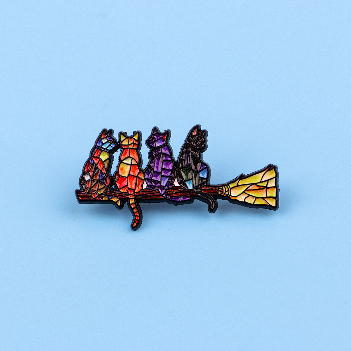 Colorful Cat Enamel Pin Witch  - Fashion Backpack Women recensie en prijs