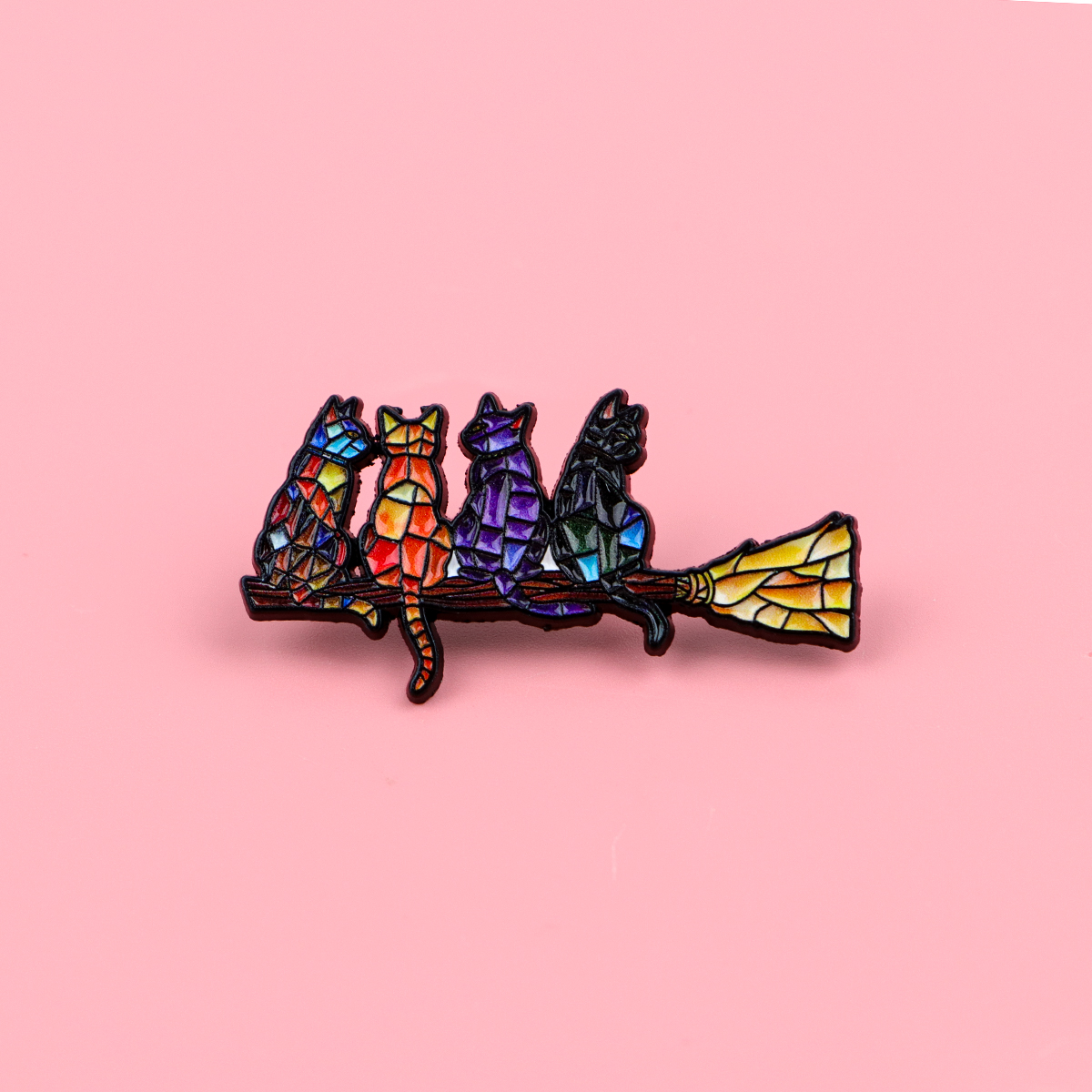 Colorful Cat Enamel Pin Witch  - Fashion Backpack Women recensie en prijs