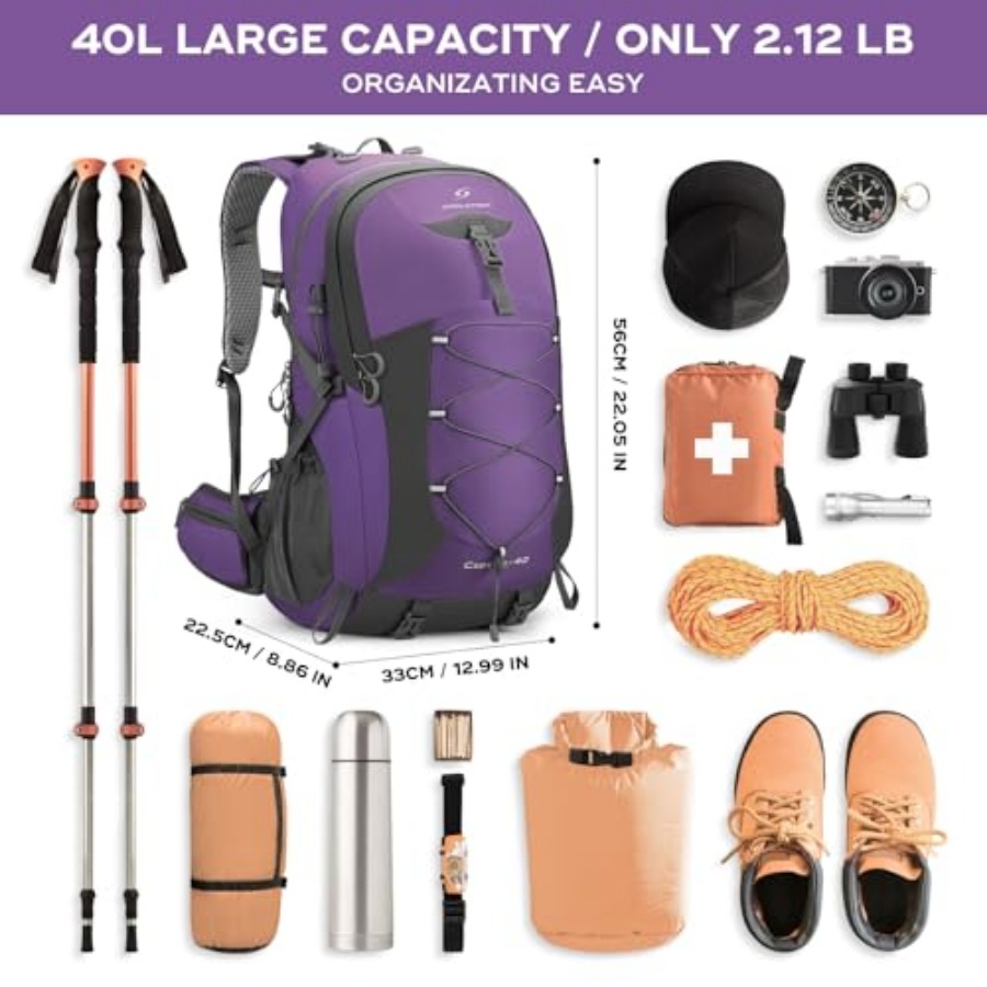 Hiking Backpack, Camping Backp - Hiking Backpack Waterproof recensie en prijs