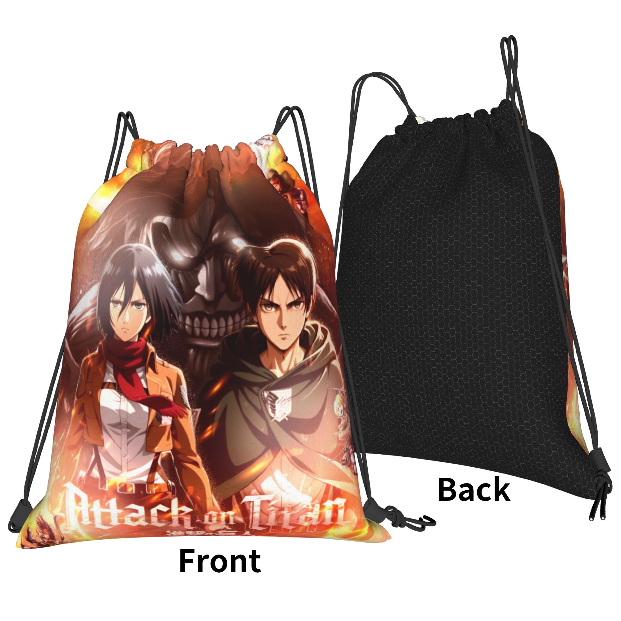 Custom Attacks on Titans Draws - Drawstring Gym Bag recensie en prijs