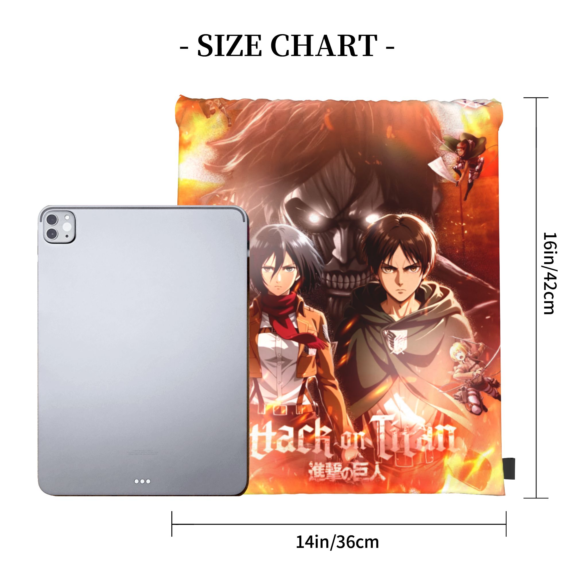 Custom Attacks on Titans Draws - Drawstring Gym Bag recensie en prijs