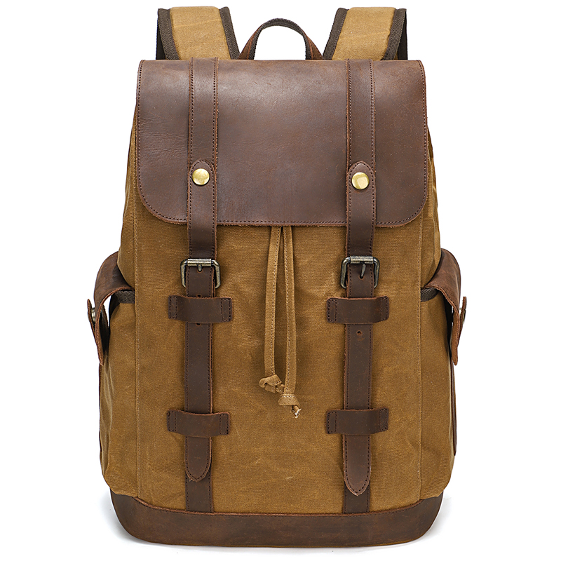 Men's Backpack Vintage Waxed C - Leather Backpack Vintage recensie en prijs