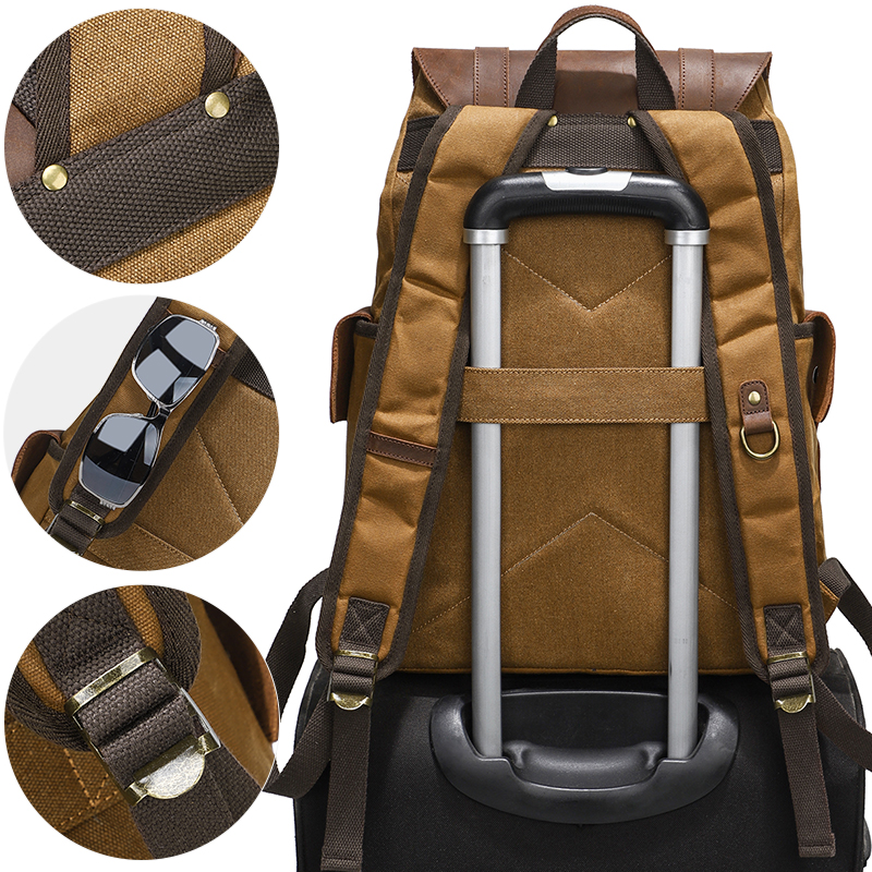 Men's Backpack Vintage Waxed C - Leather Backpack Vintage recensie en prijs