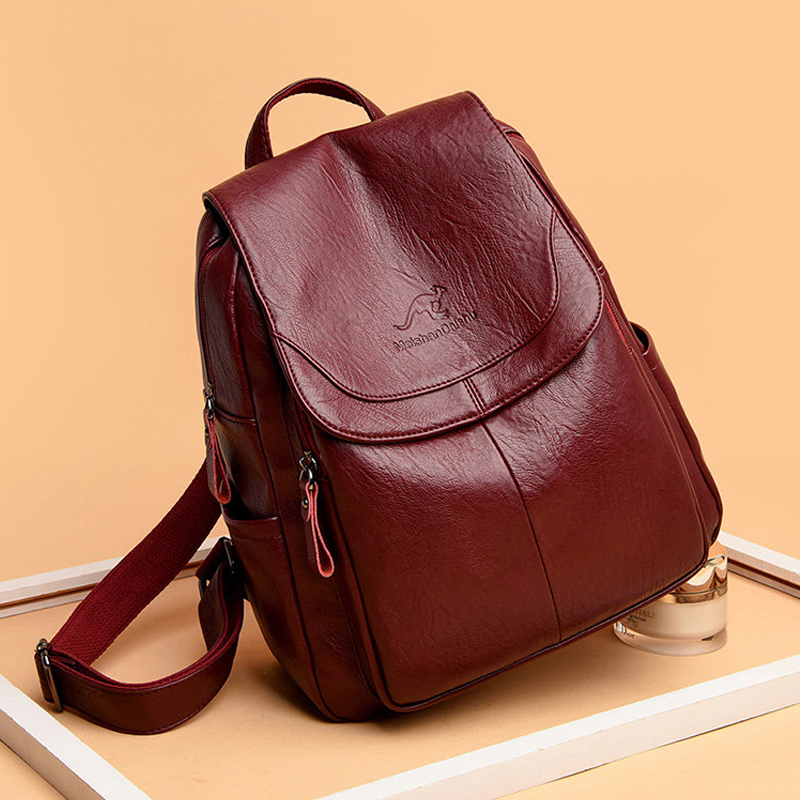 9 Color Women Soft Leather Bac - Leather Backpack Vintage recensie en prijs