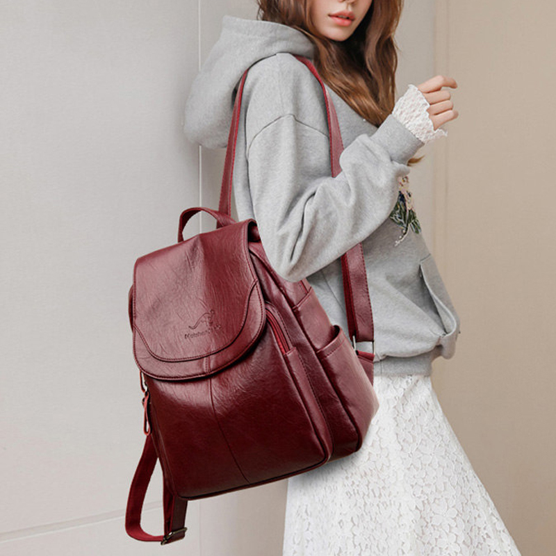9 Color Women Soft Leather Bac - Leather Backpack Vintage recensie en prijs