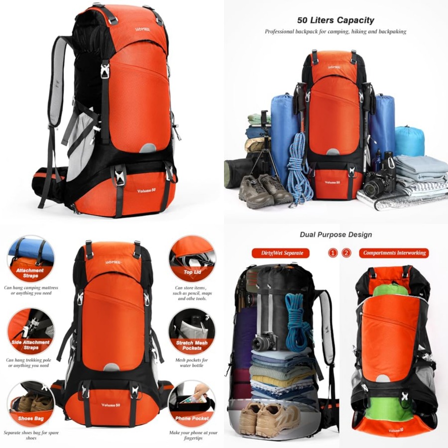 50L Hiking Backpack Travel Bag - Hiking Backpack Waterproof recensie en prijs