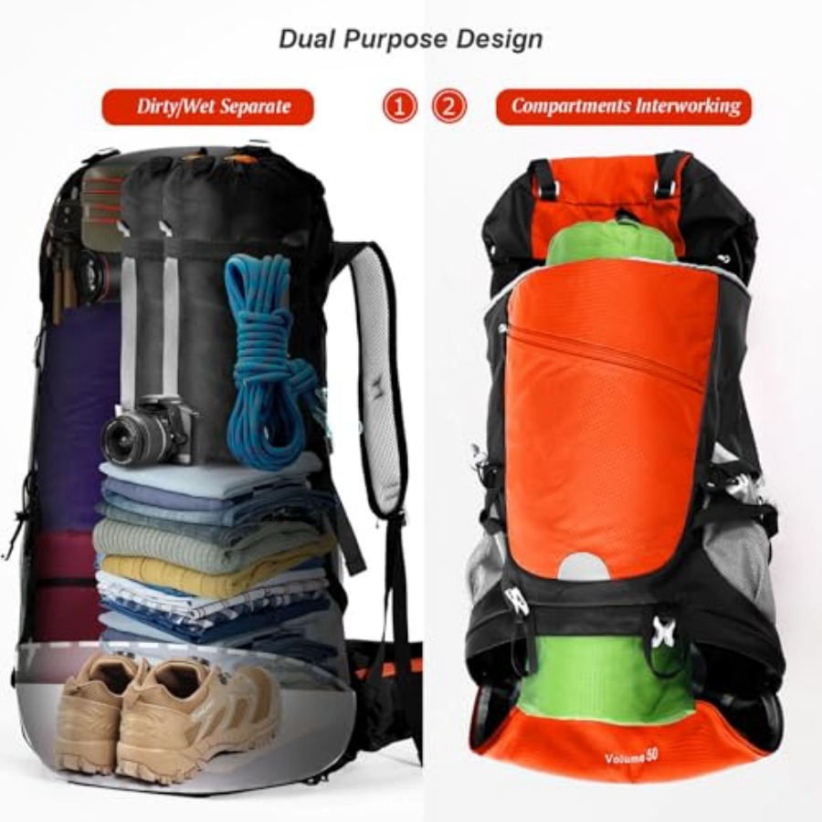 50L Hiking Backpack Travel Bag - Hiking Backpack Waterproof recensie en prijs
