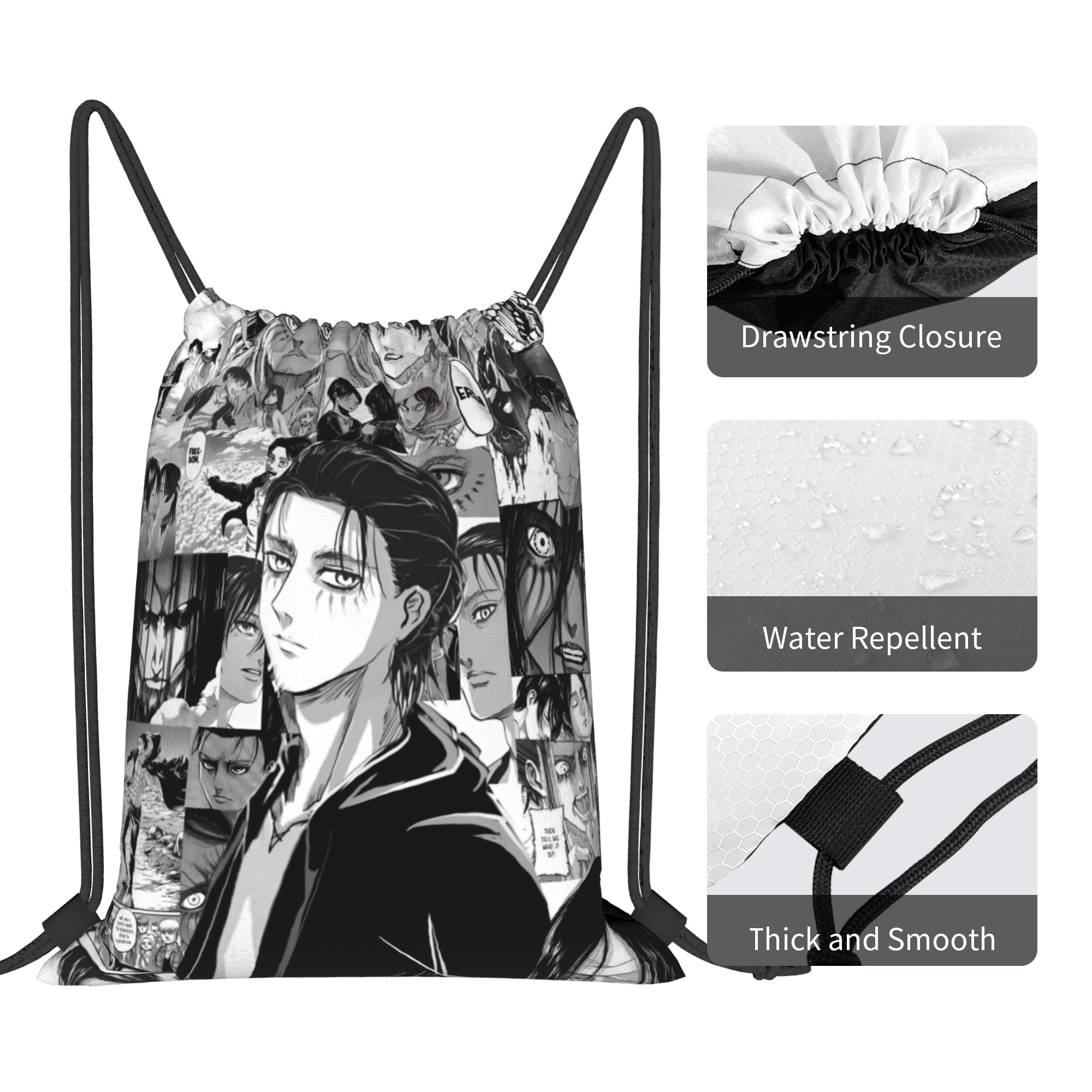 Custom Attacks on Titans Draws - Drawstring Gym Bag recensie en prijs