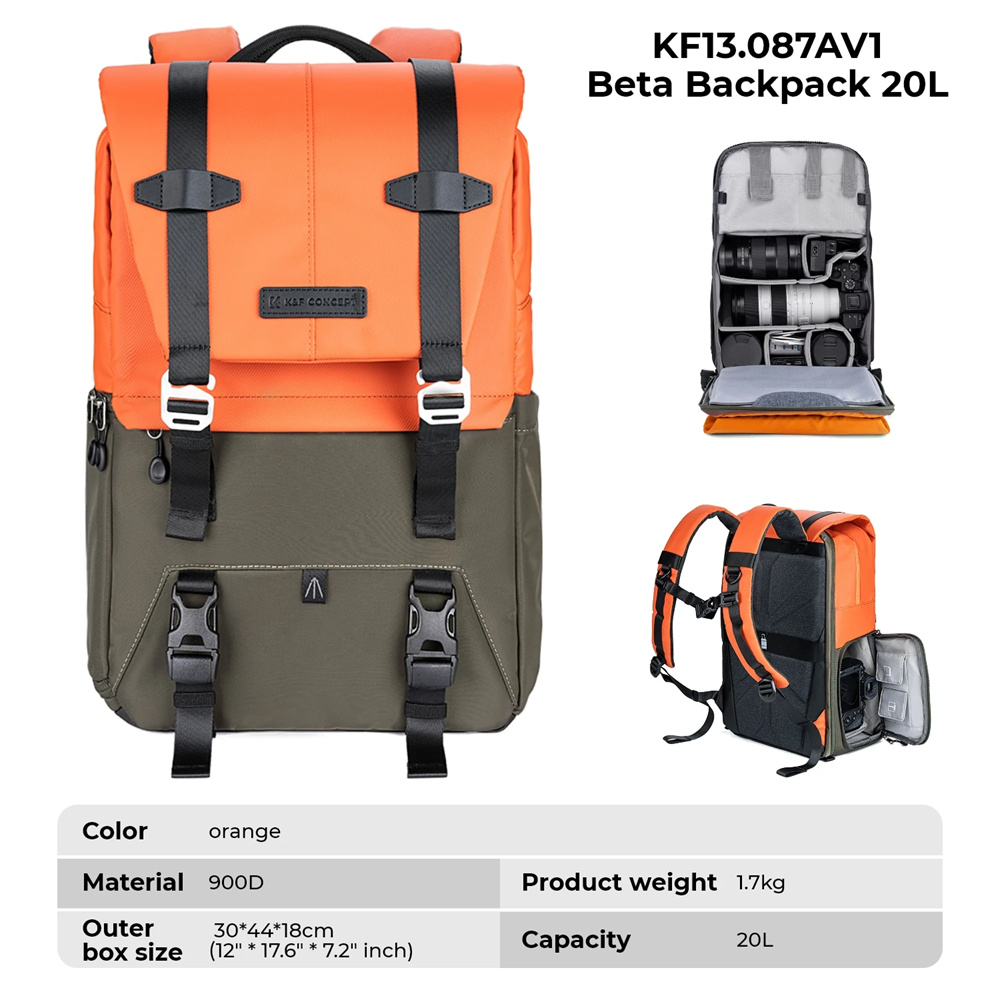 K&F CONCEPT Camera Backpack Tr - Laptop Backpack 15.6 recensie en prijs