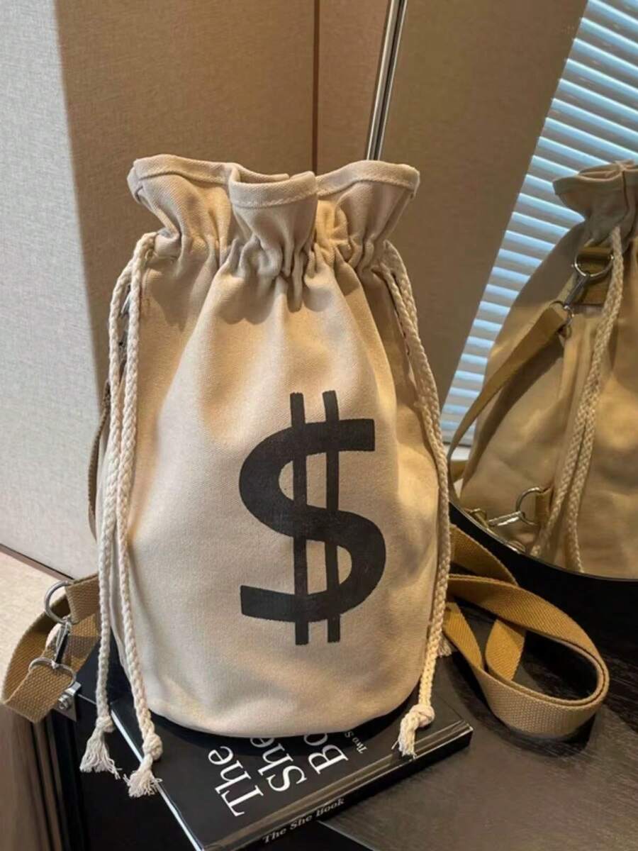 Black Canvas Drawstring Crossb - Canvas Backpack Casual recensie en prijs