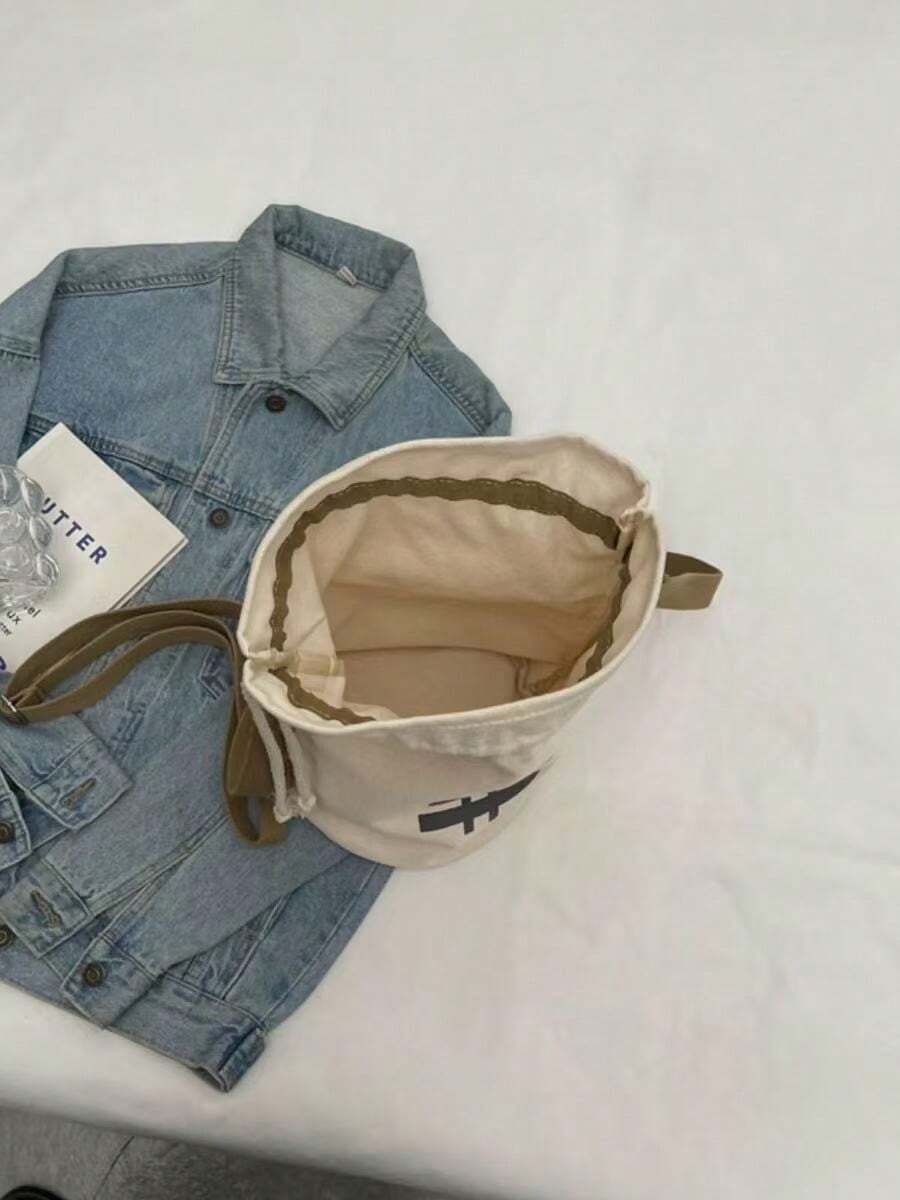 Black Canvas Drawstring Crossb - Canvas Backpack Casual recensie en prijs