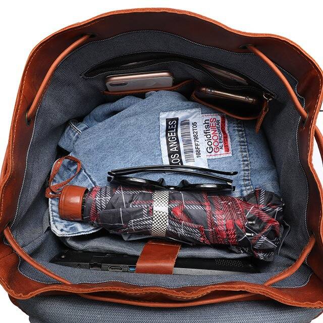 XZAN Men S Bags Fashion Europe - Leather Backpack Vintage recensie en prijs