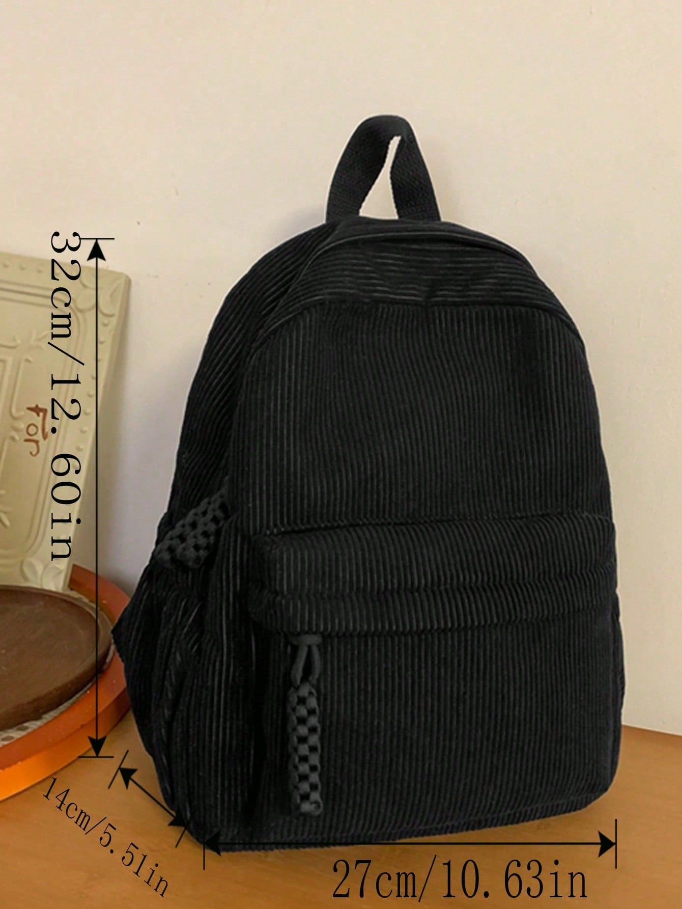 Solid Color Corduroy Fabric Fa - Fashion Backpack Women recensie en prijs