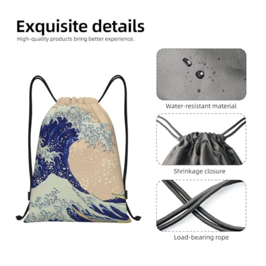 Japanese Kanagawa Ocean Great  - Drawstring Gym Bag recensie en prijs