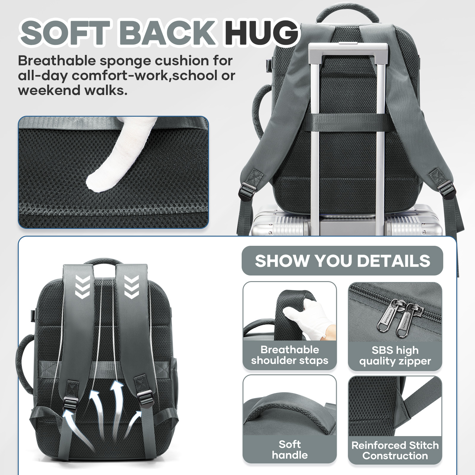 Ryanair Cabin Bags 40x30x20 Un - Canvas Backpack Casual recensie en prijs