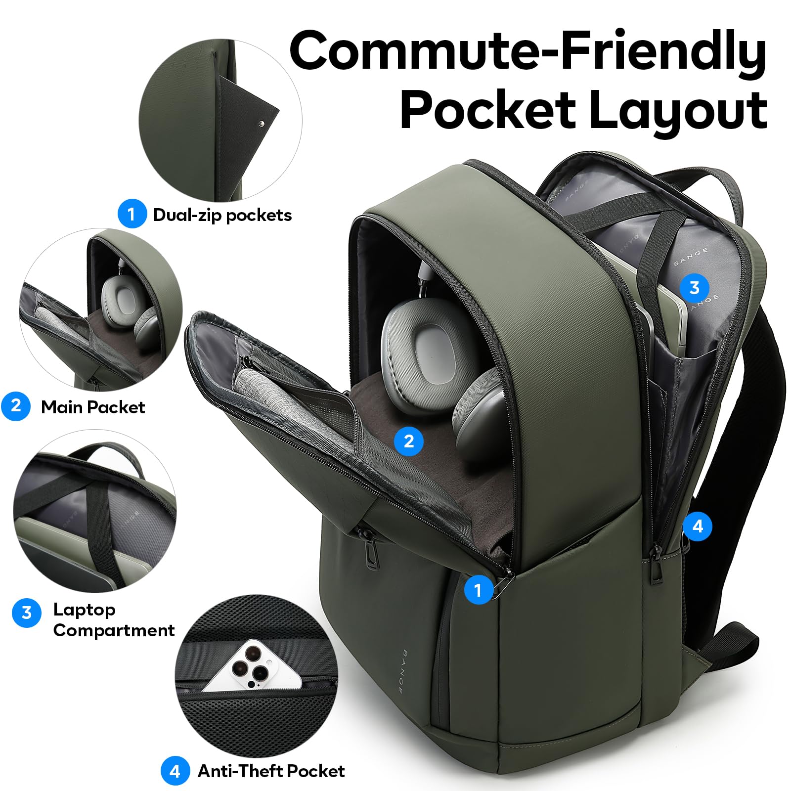 BANGE Fashion Simple Design Wo - Travel Backpack Anti Theft recensie en prijs