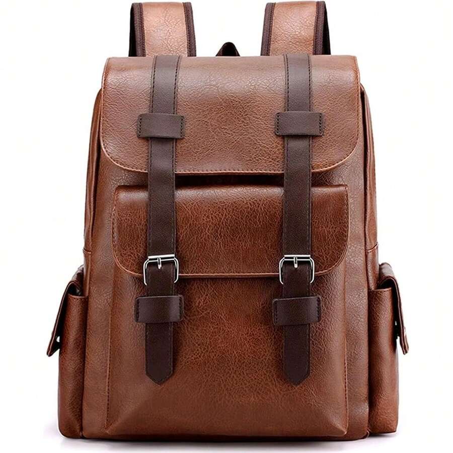 PU Leather Backpack For Men An - Leather Backpack Vintage recensie en prijs