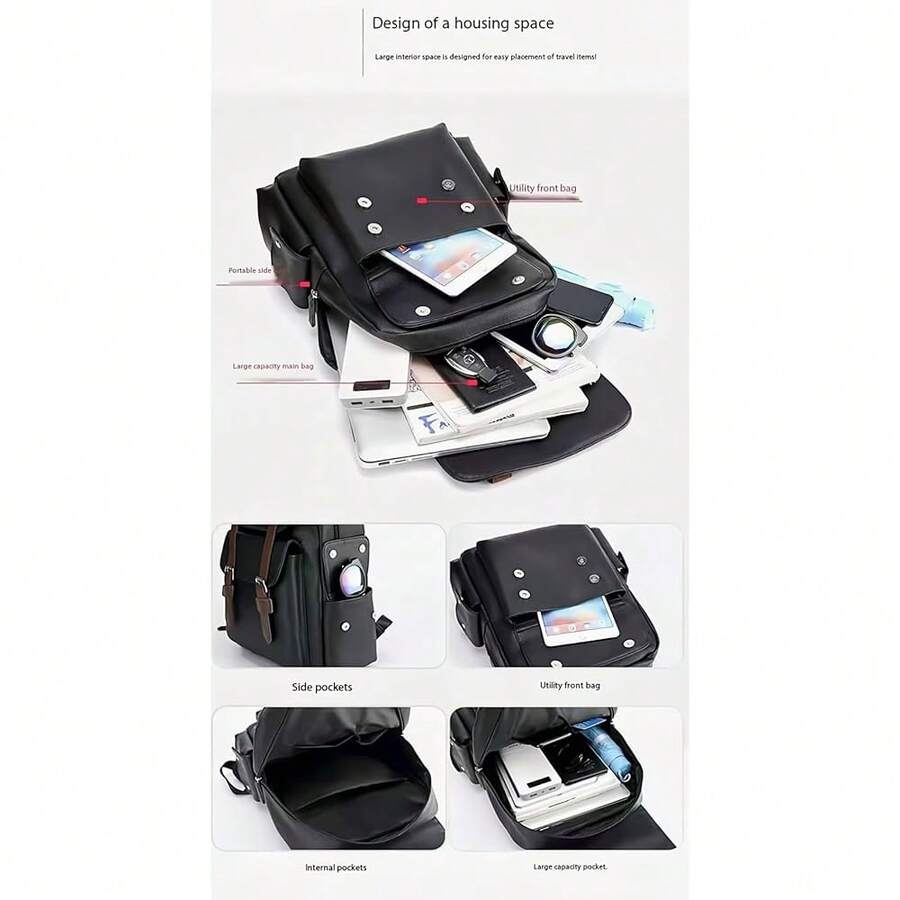 PU Leather Backpack For Men An - Leather Backpack Vintage recensie en prijs