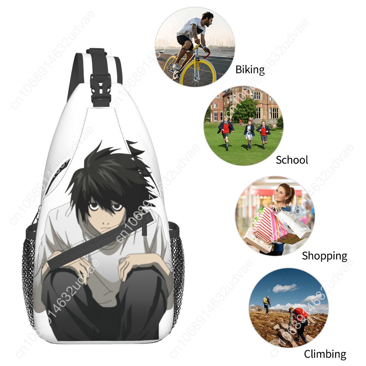 L Death Note Sling Bags Chest  - Sling Backpack Shoulder recensie en prijs