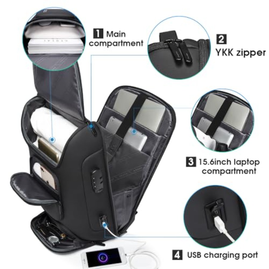 Business Backpack, Laptop Back - Laptop Backpack 15.6 recensie en prijs