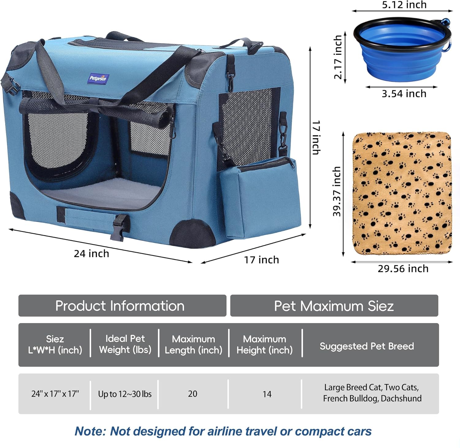 Portable Collapsible Dog Crate - Foldable Backpack Small recensie en prijs