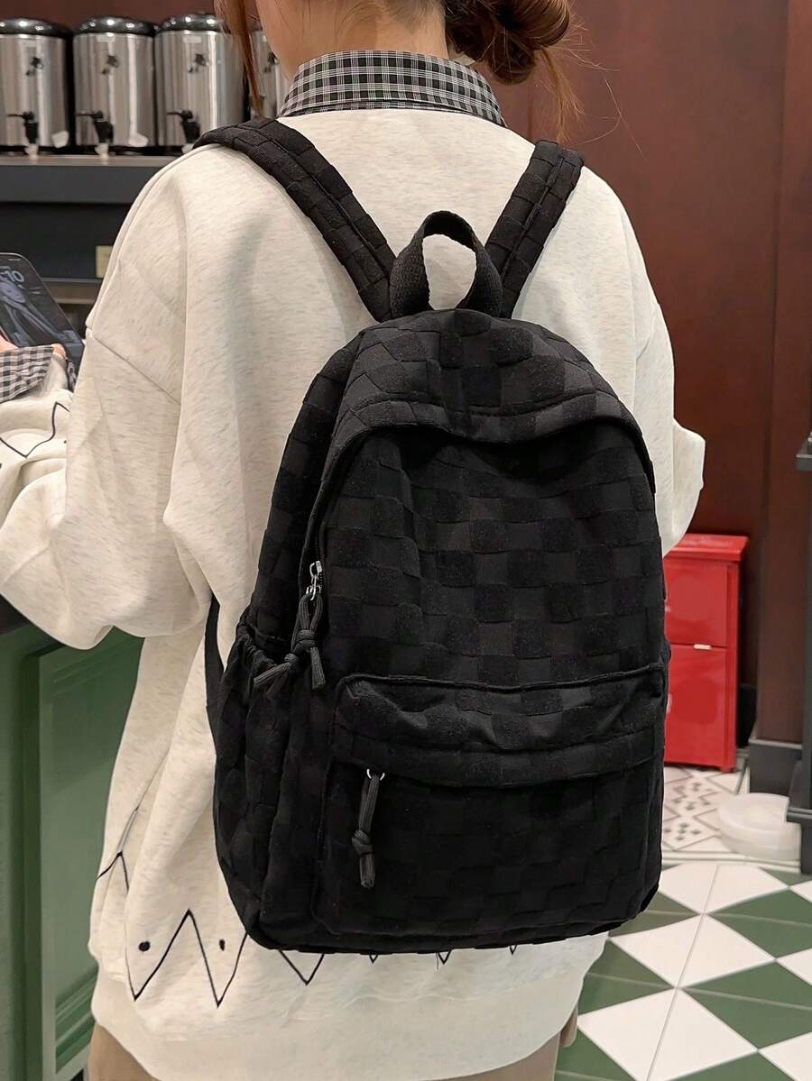 Womens Patchwork Plaid Faux Fu - Fashion Backpack Women recensie en prijs