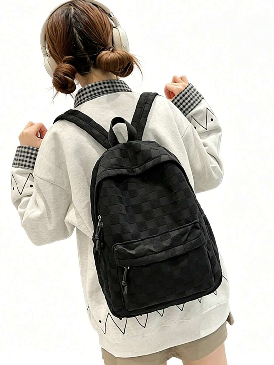 Womens Patchwork Plaid Faux Fu - Fashion Backpack Women recensie en prijs