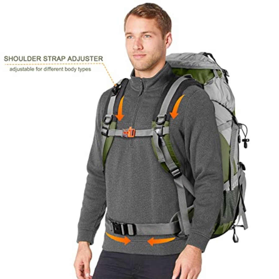 Loowoko 50L Hiking Backpack, W - Hiking Backpack Waterproof recensie en prijs