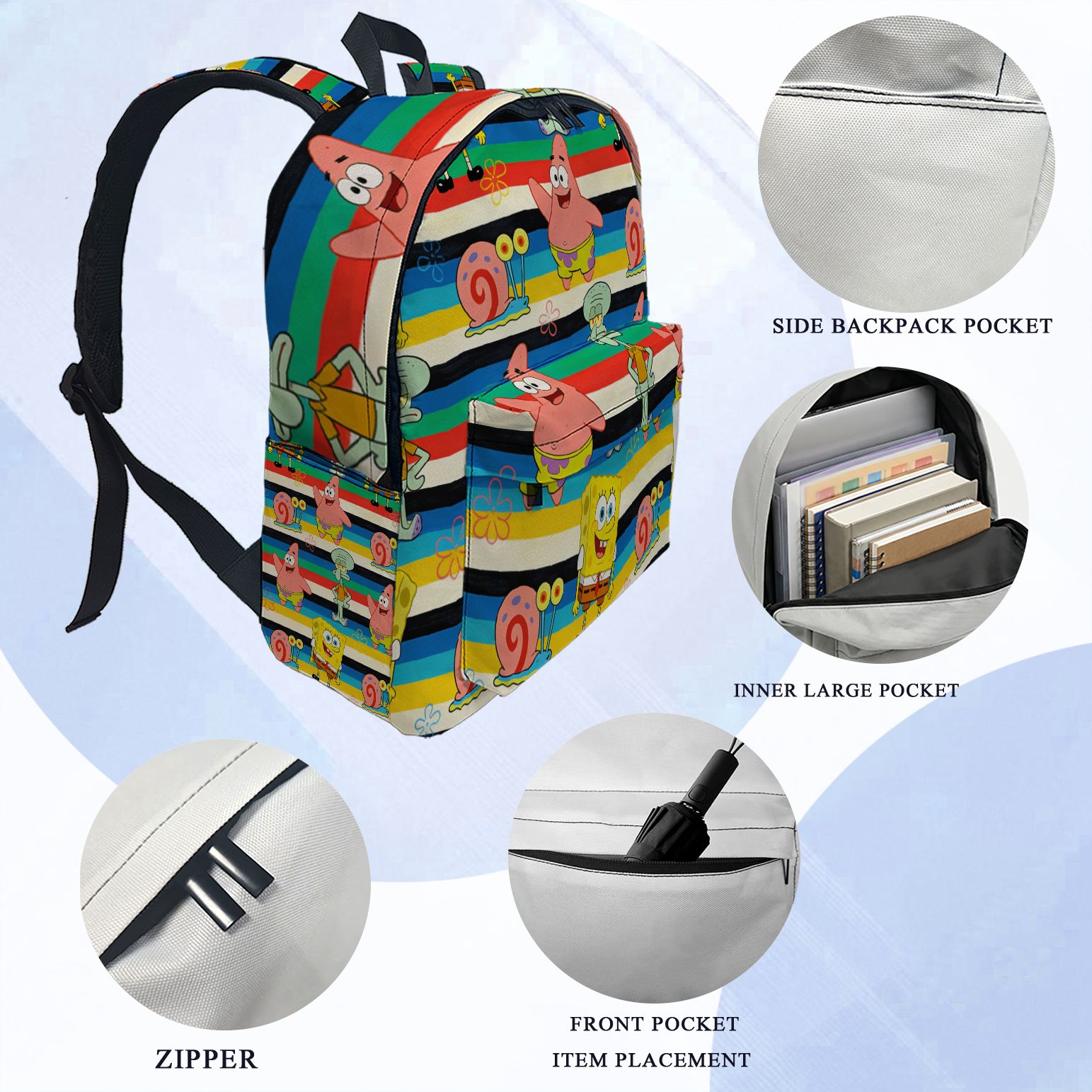 SpongeBob SquarePants Striped  - School Backpack Teen recensie en prijs