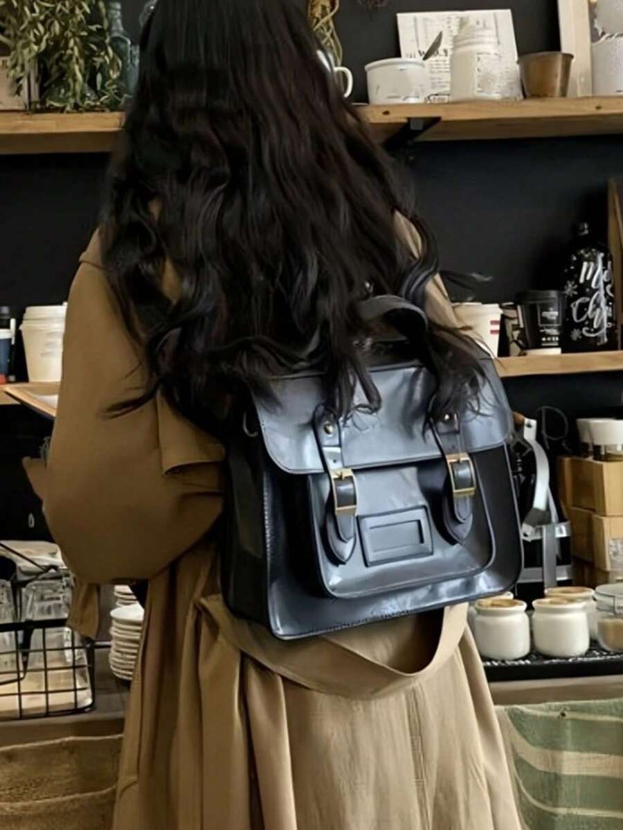 Retro British Style Satchel Ba - Leather Backpack Vintage recensie en prijs