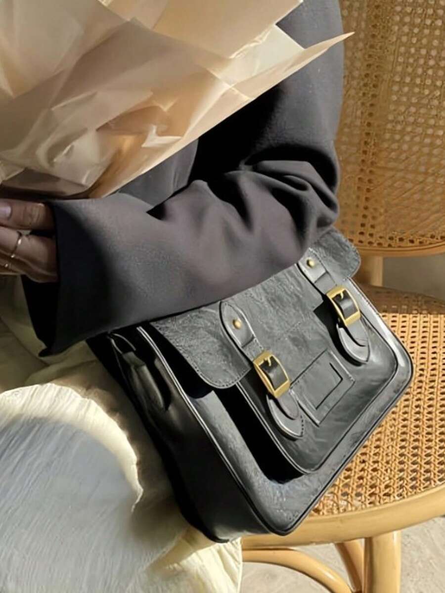 Retro British Style Satchel Ba - Leather Backpack Vintage recensie en prijs