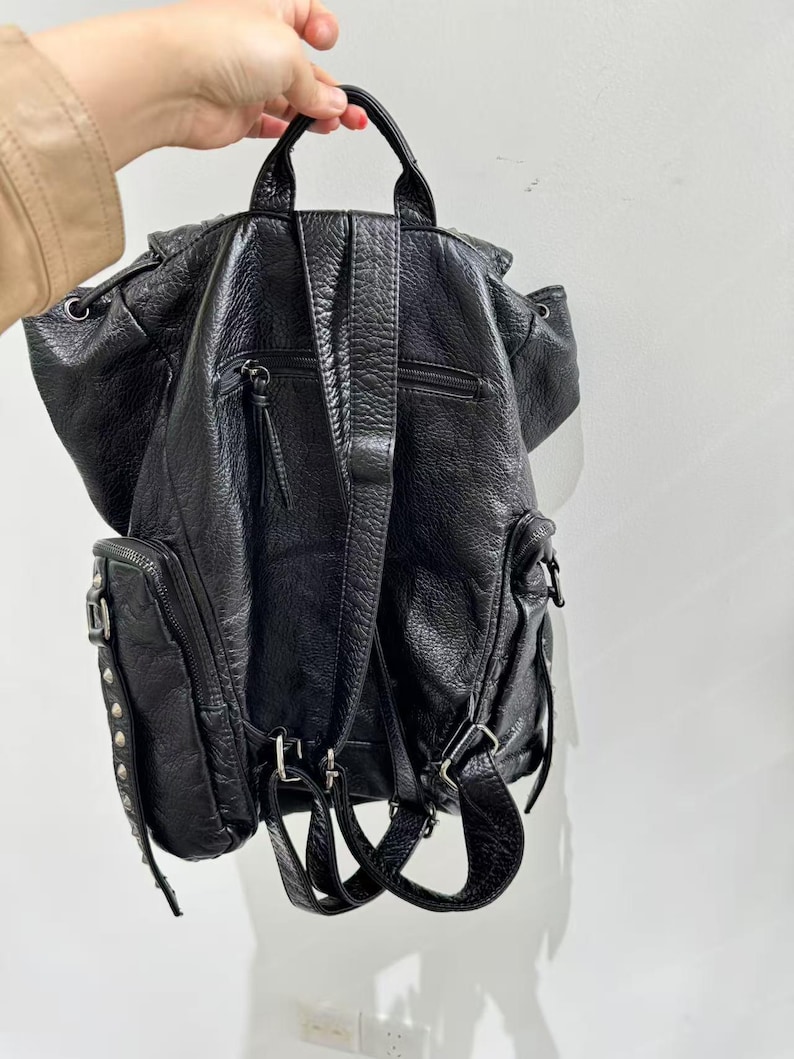 Gothic Punk PU Leather Shoulde - Leather Backpack Vintage recensie en prijs