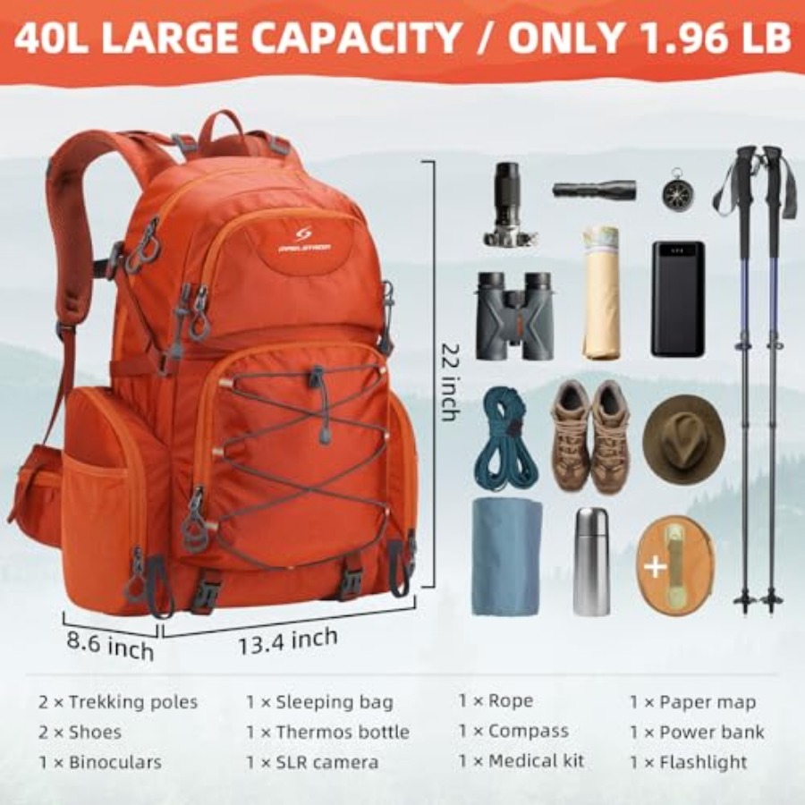 Hiking Backpack, 40L Waterproo - Hiking Backpack Waterproof recensie en prijs
