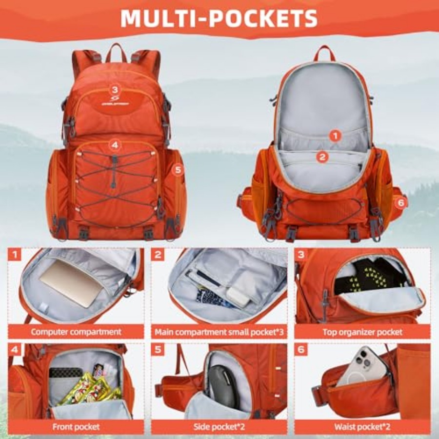 Hiking Backpack, 40L Waterproo - Hiking Backpack Waterproof recensie en prijs
