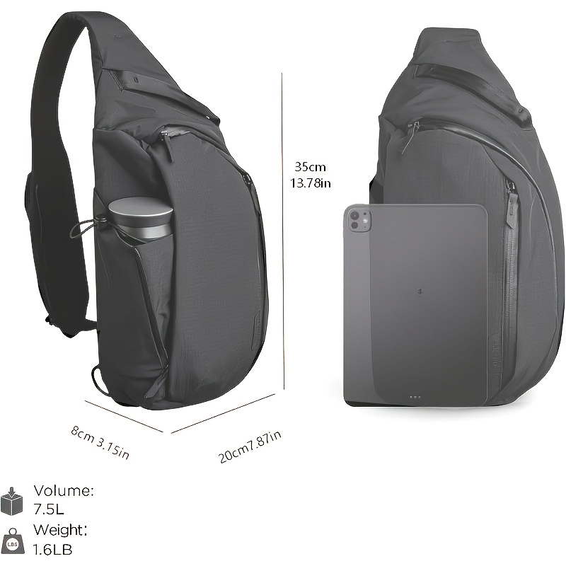Right Shoulder Chest bag  7.5L - Sling Backpack Shoulder recensie en prijs