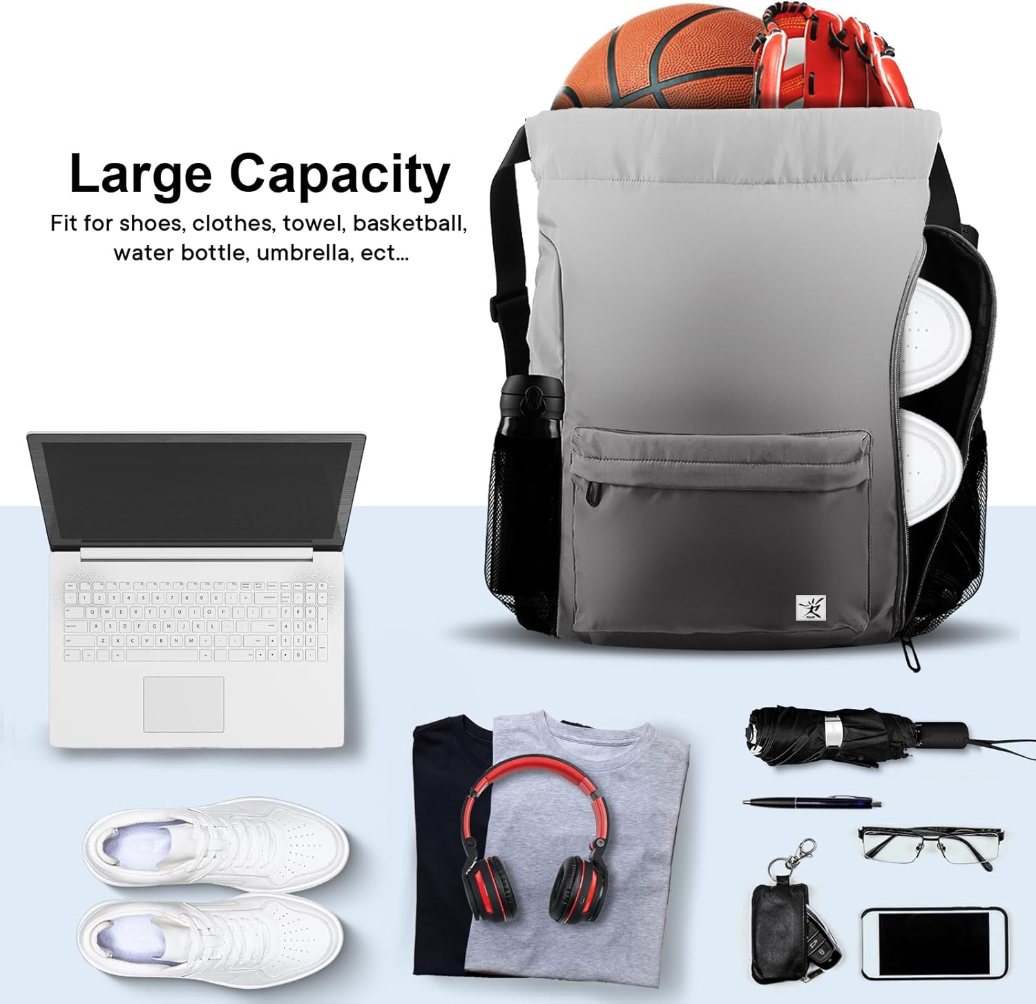 Drawstring Backpack with Mesh  - Drawstring Gym Bag recensie en prijs