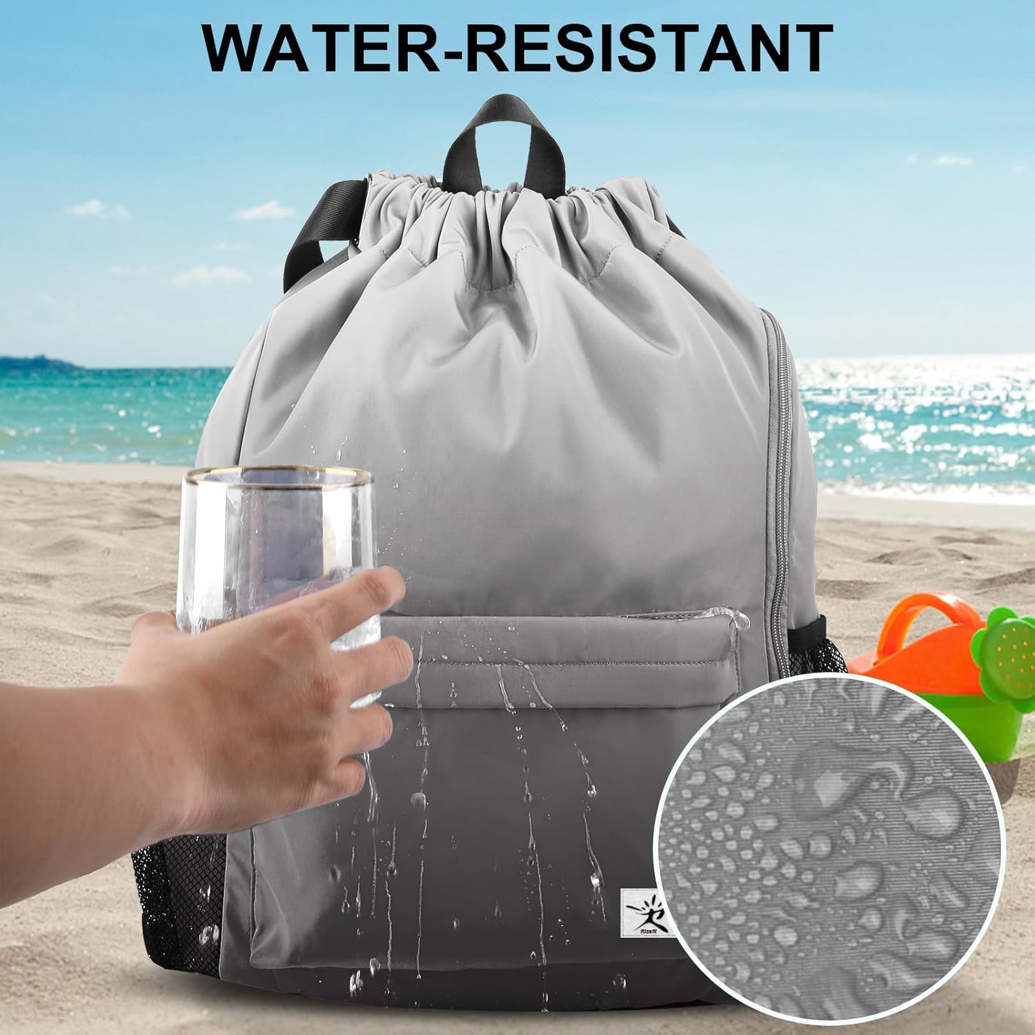 Drawstring Backpack with Mesh  - Drawstring Gym Bag recensie en prijs