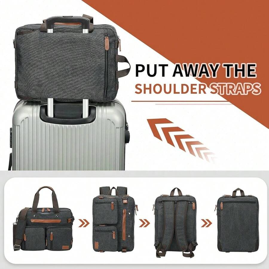 Canvas Laptop Backpack 3-In-1  - Canvas Backpack Casual recensie en prijs