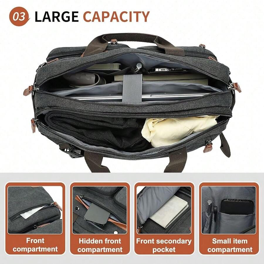 Canvas Laptop Backpack 3-In-1  - Canvas Backpack Casual recensie en prijs