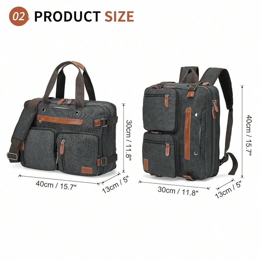 Canvas Laptop Backpack 3-In-1  - Canvas Backpack Casual recensie en prijs