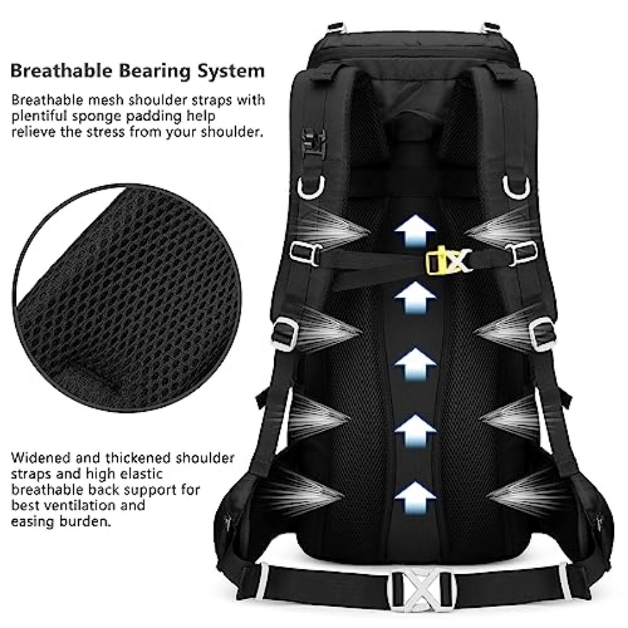 50L Hiking Backpack Men Campin - Rain Cover Backpack recensie en prijs