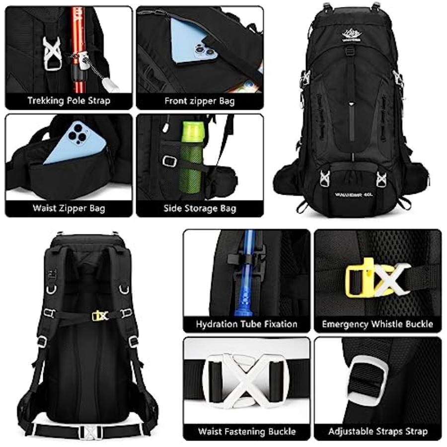50L Hiking Backpack Men Campin - Rain Cover Backpack recensie en prijs