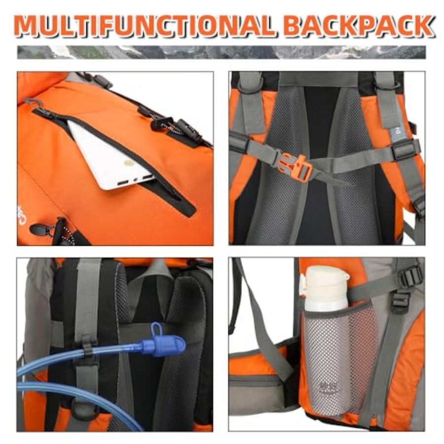 70L Hiking Backpack with Rain  - Hiking Backpack Waterproof recensie en prijs