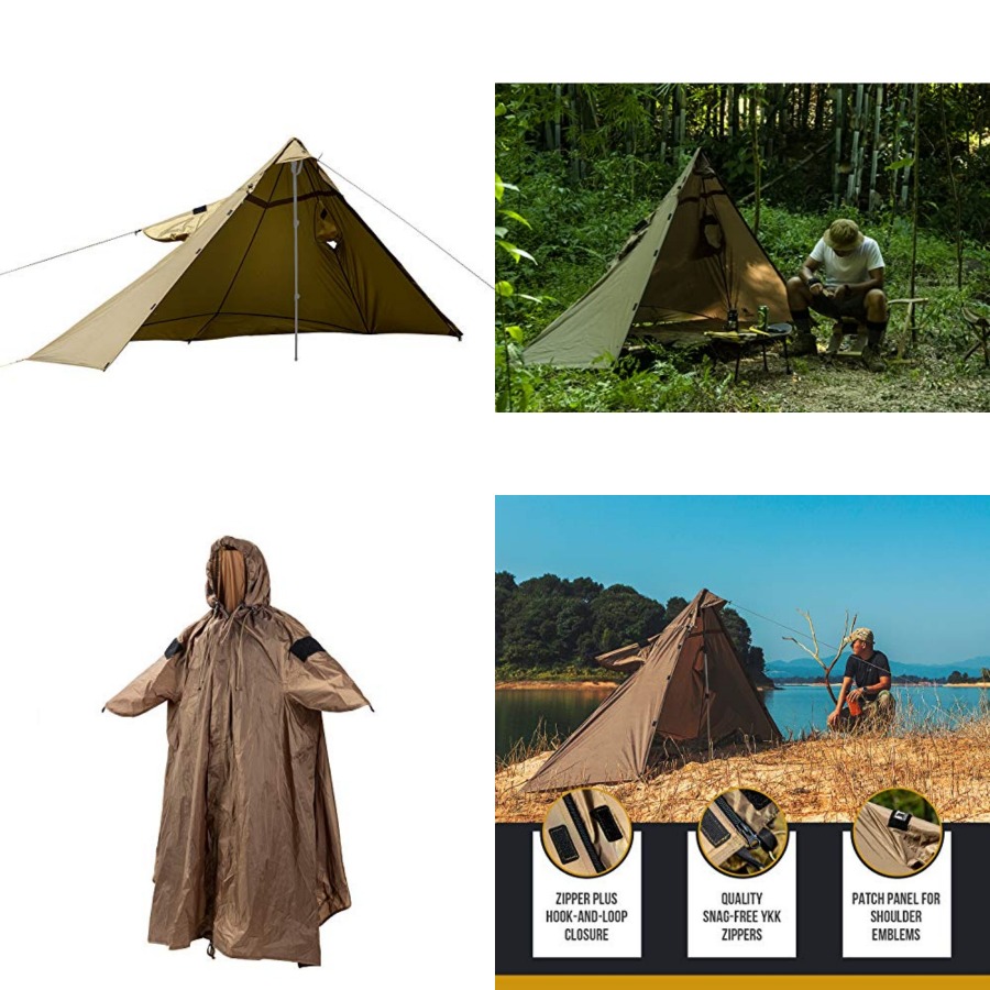 TENTSFORMER Hooded Poncho 4-in - Rain Cover Backpack recensie en prijs