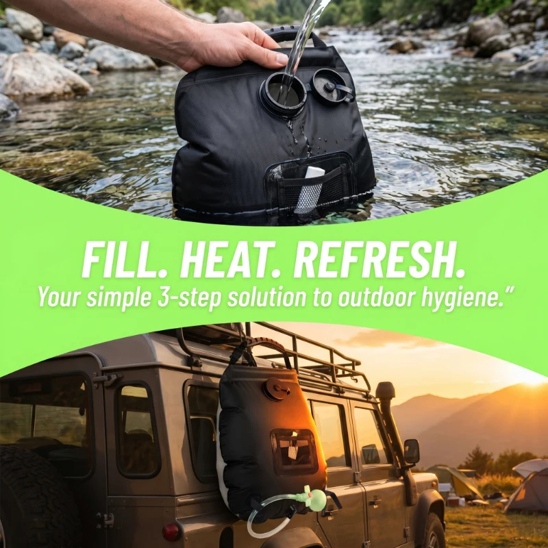 20L Solar Shower Bag Large Cap - Hydration Pack Outdoor recensie en prijs